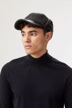 Winnipeg Sheepskin Baseball Cap -Hat Couture Shop WinnipegSheepskinBaseballCap black 30778